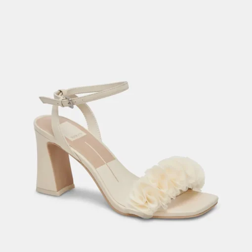 IESHA HEELS IVORY LEATHER