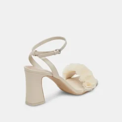 IESHA HEELS IVORY LEATHER