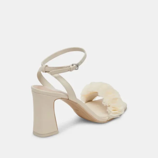 IESHA HEELS IVORY LEATHER