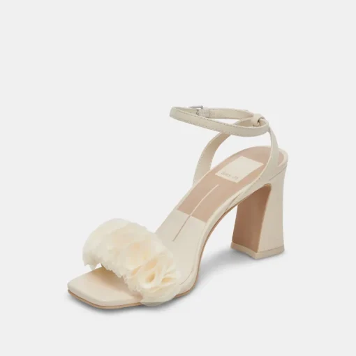 IESHA HEELS IVORY LEATHER