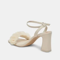 IESHA HEELS IVORY LEATHER