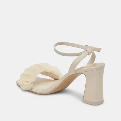 IESHA HEELS IVORY LEATHER