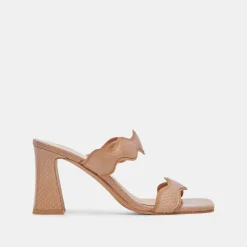 ILVA HEELS TOFFEE EMBOSSED LEATHER