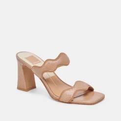 ILVA HEELS TOFFEE EMBOSSED LEATHER