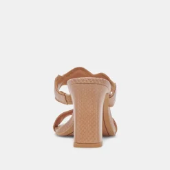 ILVA HEELS TOFFEE EMBOSSED LEATHER