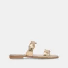 ILVA SANDALS GOLD DISTRESSED LEATHER