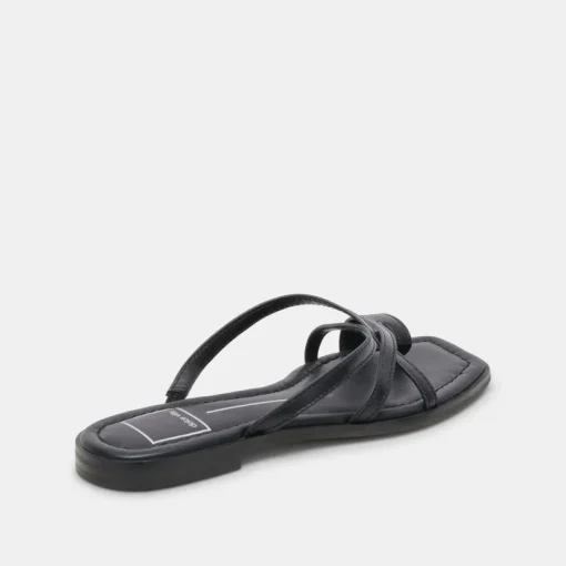 INDIGO SANDALS BLACK LEATHER