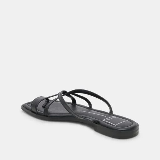 INDIGO SANDALS BLACK LEATHER