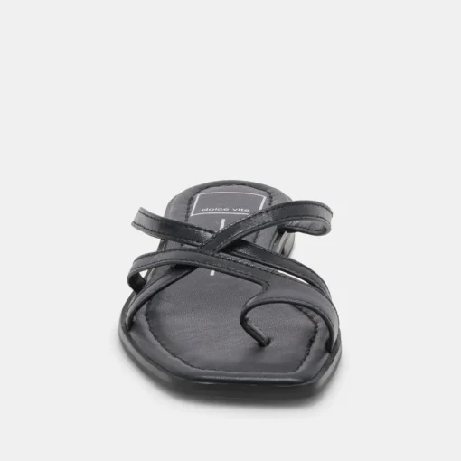 INDIGO SANDALS BLACK LEATHER