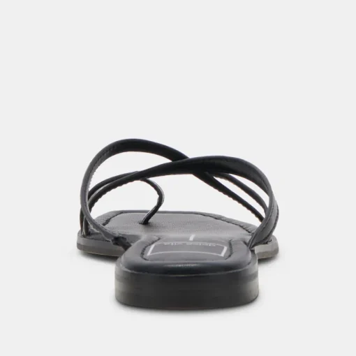 INDIGO SANDALS BLACK LEATHER