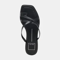 INDIGO SANDALS BLACK LEATHER