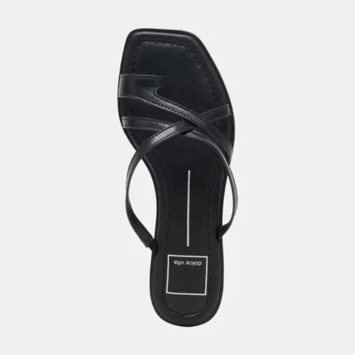 INDIGO SANDALS BLACK LEATHER