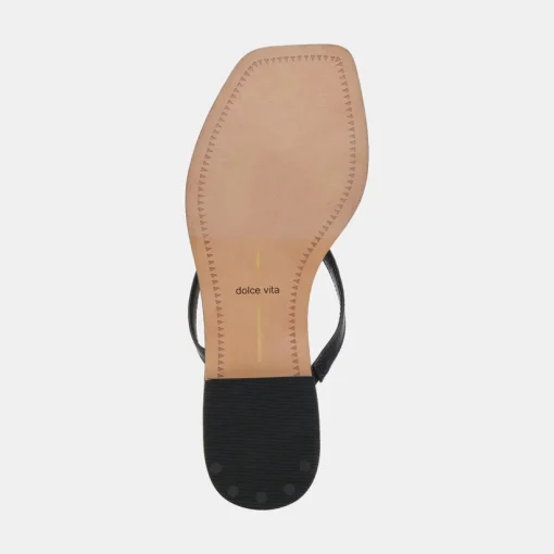 INDIGO SANDALS BLACK LEATHER