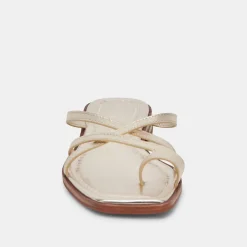 INDIGO SANDALS GOLD DISTRESSED LEATHER