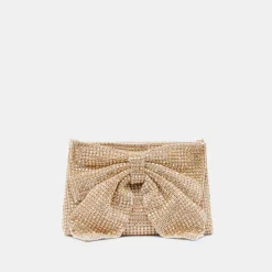 ISABELLA CLUTCH GOLD RHINESTONE MESH