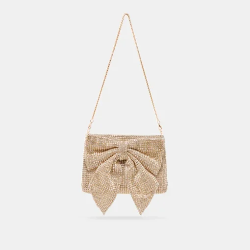 ISABELLA CLUTCH GOLD RHINESTONE MESH