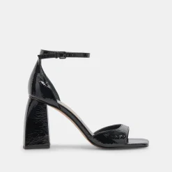 JANEY HEELS MIDNIGHT CRINKLE PATENT