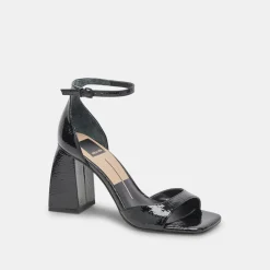 JANEY HEELS MIDNIGHT CRINKLE PATENT