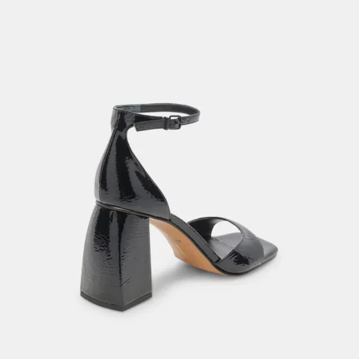JANEY HEELS MIDNIGHT CRINKLE PATENT