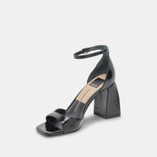 JANEY HEELS MIDNIGHT CRINKLE PATENT