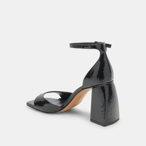 JANEY HEELS MIDNIGHT CRINKLE PATENT