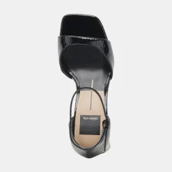 JANEY HEELS MIDNIGHT CRINKLE PATENT