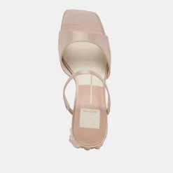JEMMY PEARL HEELS CHAMPAGNE SILK