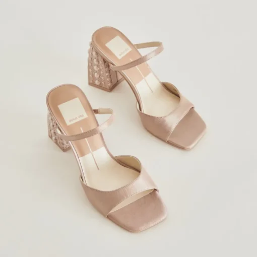 JEMMY PEARL HEELS CHAMPAGNE SILK