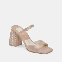 JEMMY PEARL HEELS CHAMPAGNE SILK