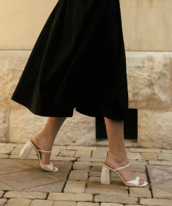 JEMMY PEARL HEELS VANILLA SILK