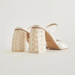 JEMMY PEARL HEELS VANILLA SILK
