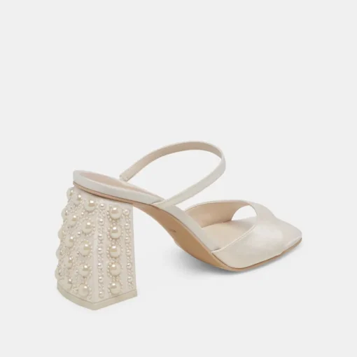 JEMMY PEARL HEELS VANILLA SILK