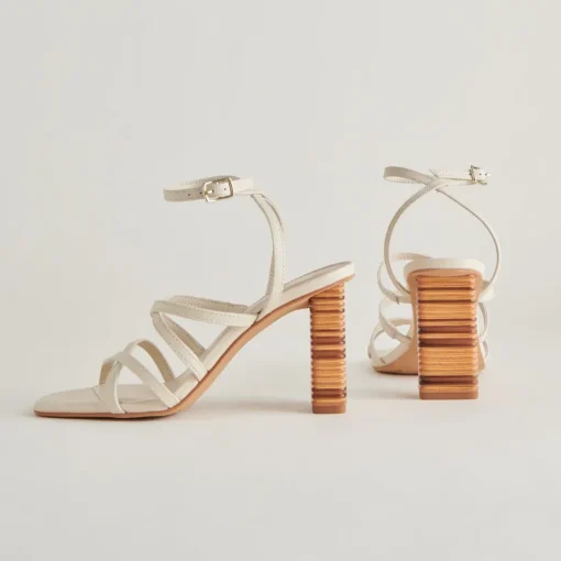 JENKO HEELS IVORY LEATHER