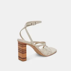 JENKO HEELS IVORY LEATHER