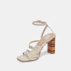 JENKO HEELS IVORY LEATHER