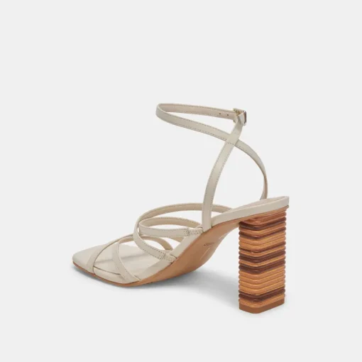 JENKO HEELS IVORY LEATHER