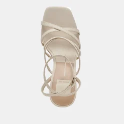 JENKO HEELS IVORY LEATHER
