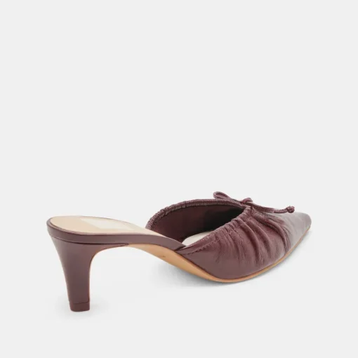 KAIRI MID HEELS CRANBERRY CRINKLE PATENT