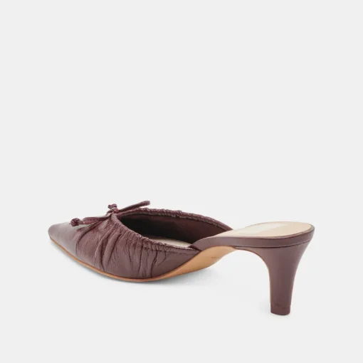 KAIRI MID HEELS CRANBERRY CRINKLE PATENT