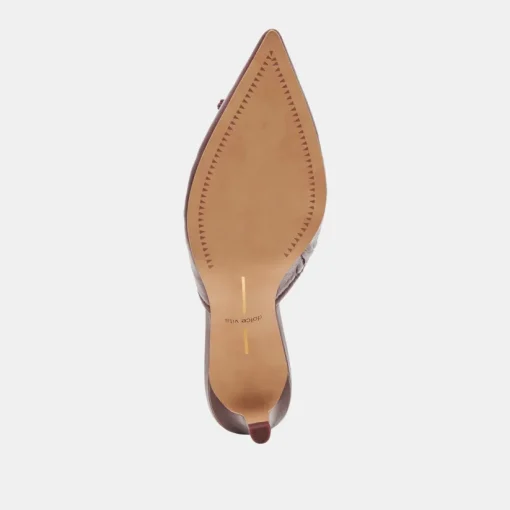 KAIRI MID HEELS CRANBERRY CRINKLE PATENT