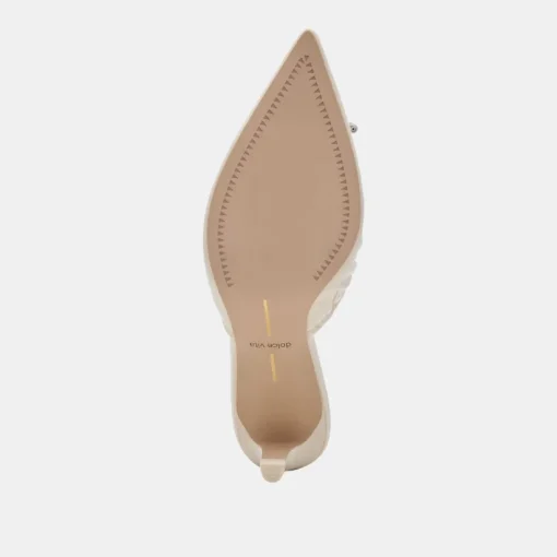 KAIRI MID HEELS IVORY CRINKLE PATENT