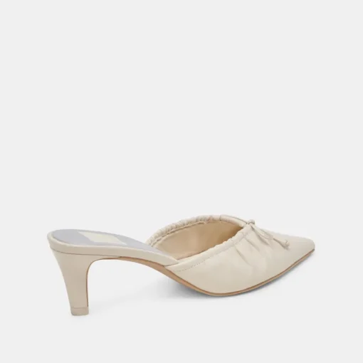 KAIRI MID HEELS IVORY CRINKLE PATENT