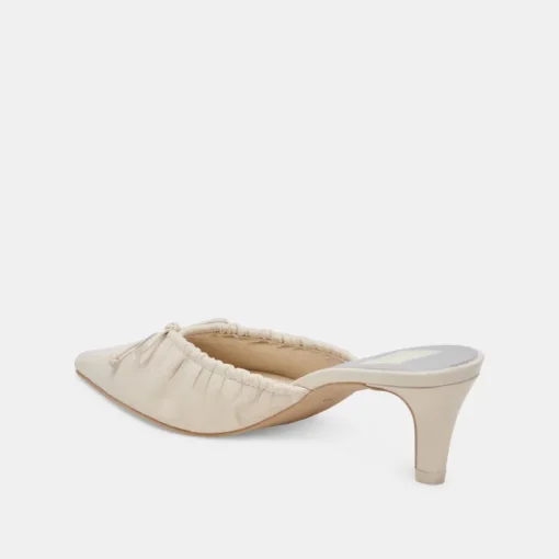 KAIRI MID HEELS IVORY CRINKLE PATENT