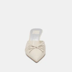 KAIRI MID HEELS IVORY CRINKLE PATENT