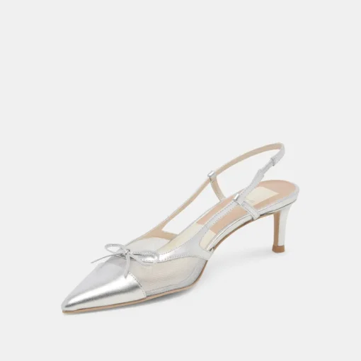 KANDI HEELS SILVER MESH
