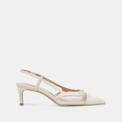 KANDI HEELS WHITE MESH