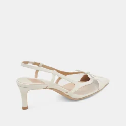 KANDI HEELS WHITE MESH