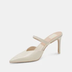 KANIKA HEELS WHITE CRINKLE PATENT