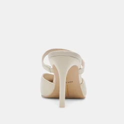 KANIKA HEELS WHITE CRINKLE PATENT