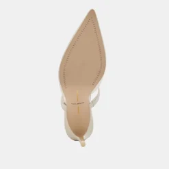 KANIKA HEELS WHITE CRINKLE PATENT